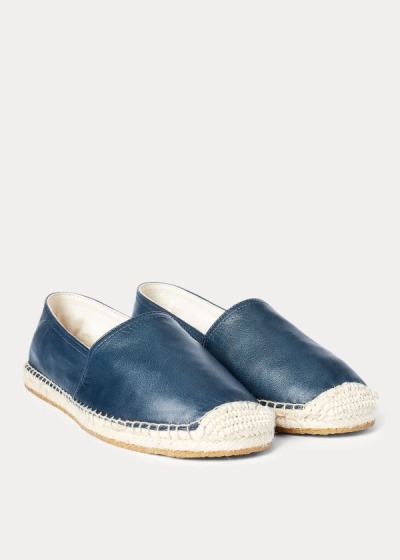 Men's Ralph Lauren Leather Espadrilles | 495216UFG